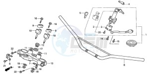 NX500 DOMINATOR drawing HANDLE PIPE/TOP BRIDGE