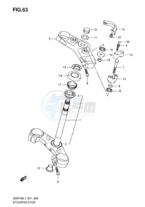 GSR750 EU drawing STEERING STEM