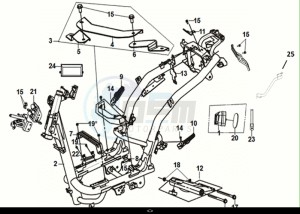 FIDDLE IV 125 LC ABS (XG12WW-EU) (M0) drawing FRAME BODY - ENGINE MOUNT