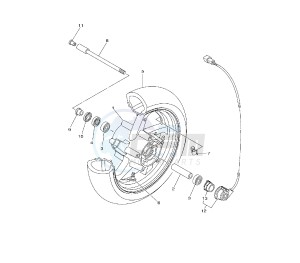 XP T-MAX 500 drawing FRONT WHEEL