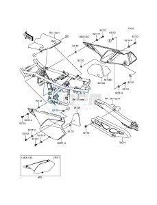 KLX250 KLX250SGF XX (EU ME A(FRICA) drawing Side Covers/Chain Cover