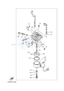 EF5200FW 357 (7C53 7C53) drawing CARBURETOR 1