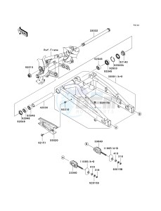 ER 650 A [ER-6N (EUROPEAN] (A6S-A8F) A7F drawing SWINGARM