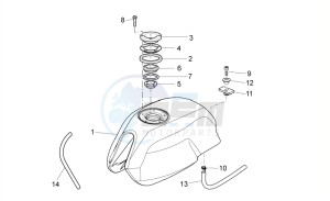 V7 II Special ABS 750 drawing Fuel tank