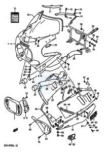 GSX-R750 (J-K-L) drawing COWLING (MODEL K 9SR)