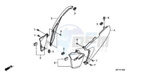 XL700VA9 UK - (E / ABS MKH SPC) drawing SIDE COVER