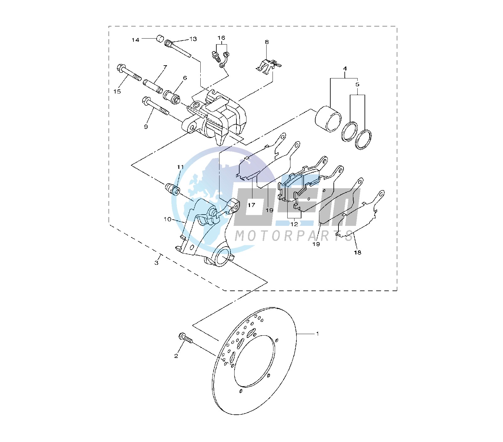 REAR BRAKE CALIPER