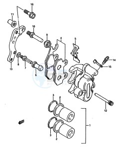 RM125 (G-H-J) drawing FRONT CALIPER (MODEL H J)