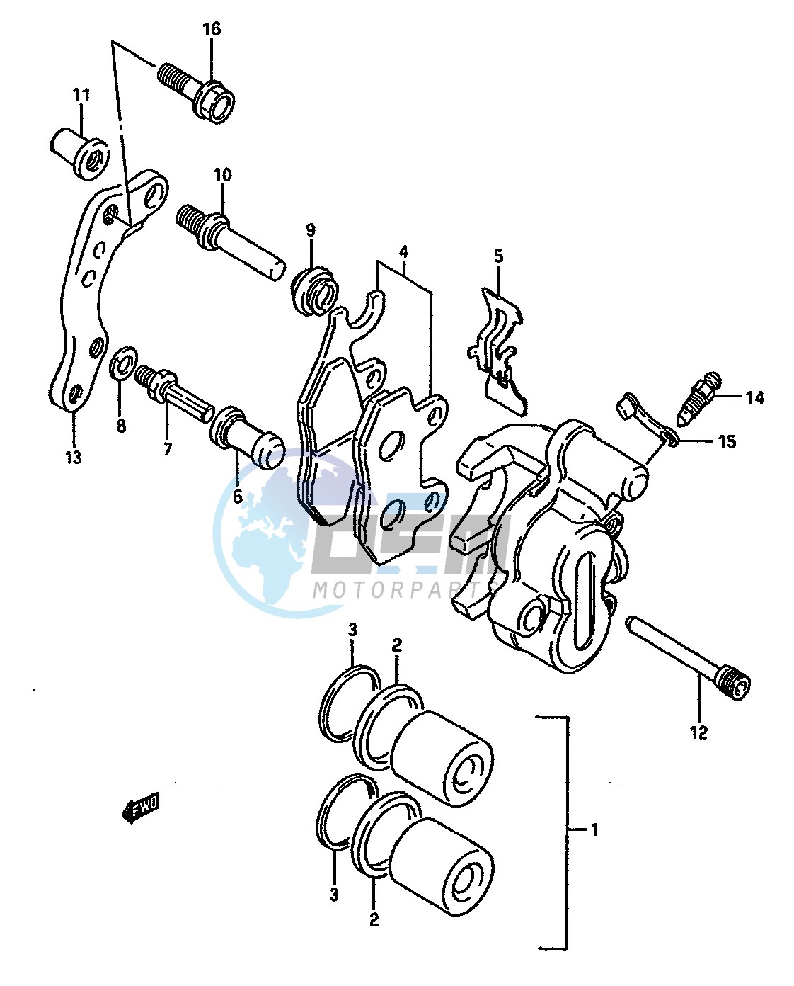 FRONT CALIPER (MODEL H J)