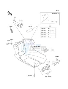 EX 500 D [NINJA 500R] (D6-D9) [NINJA 500R] drawing COWLING LOWERS