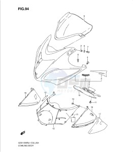 GSX1300R drawing COWLING BODY (GSX1300RL1 E24)