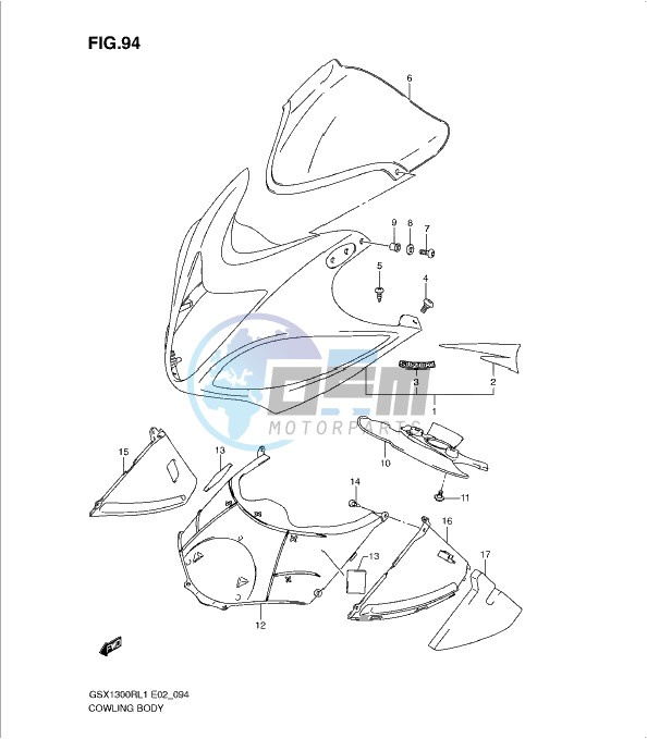 COWLING BODY (GSX1300RL1 E24)