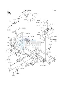 KVF 700 A [PRAIRIE 700 4X4] (A6F) A6F drawing FRAME FITTINGS