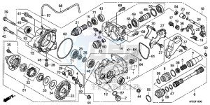 TRX420FE1E TRX420 Europe Direct - (ED) drawing FRONT FINAL GEAR