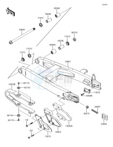 KX85 KX85CEF EU drawing Swingarm