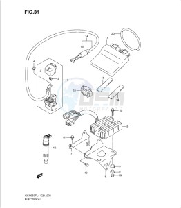 GSXF650 drawing ELECTRICAL (GSX650FUAL1 E21)