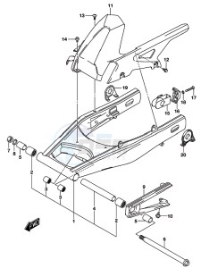 GSX-S750A drawing REAR SWINGINGARM (GSX-S750ZAL8 E21)