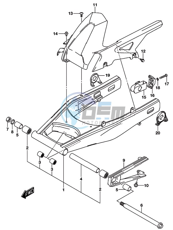 REAR SWINGINGARM (GSX-S750ZAL8 E21)