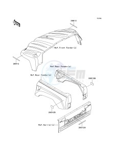 KRF 750 L [TERYX 750 FI 4X4 LE SPORT MONSTER ENERGY] (L9F-L9FA) L9FA drawing REFLECTORS-- CN- -