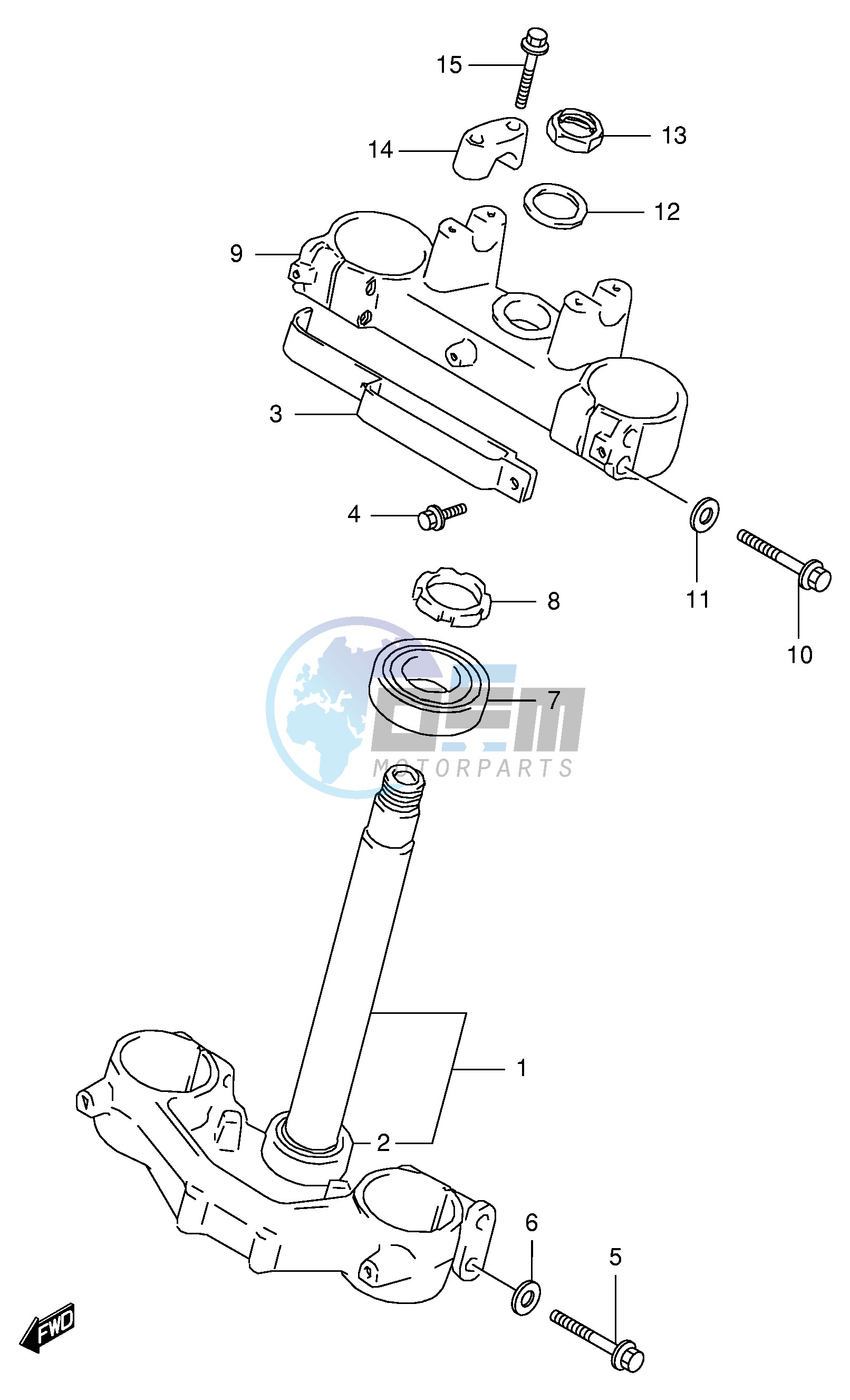 STEERING STEM (MODEL T V W)