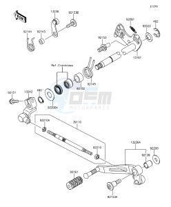 Z1000 ABS ZR1000GEFA FR GB XX (EU ME A(FRICA) drawing Gear Change Mechanism