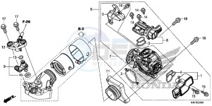 NSS125DF Forza 125 - NSS125D Europe Direct - (ED) drawing THROTTLE BODY/ FUEL INJECTOR