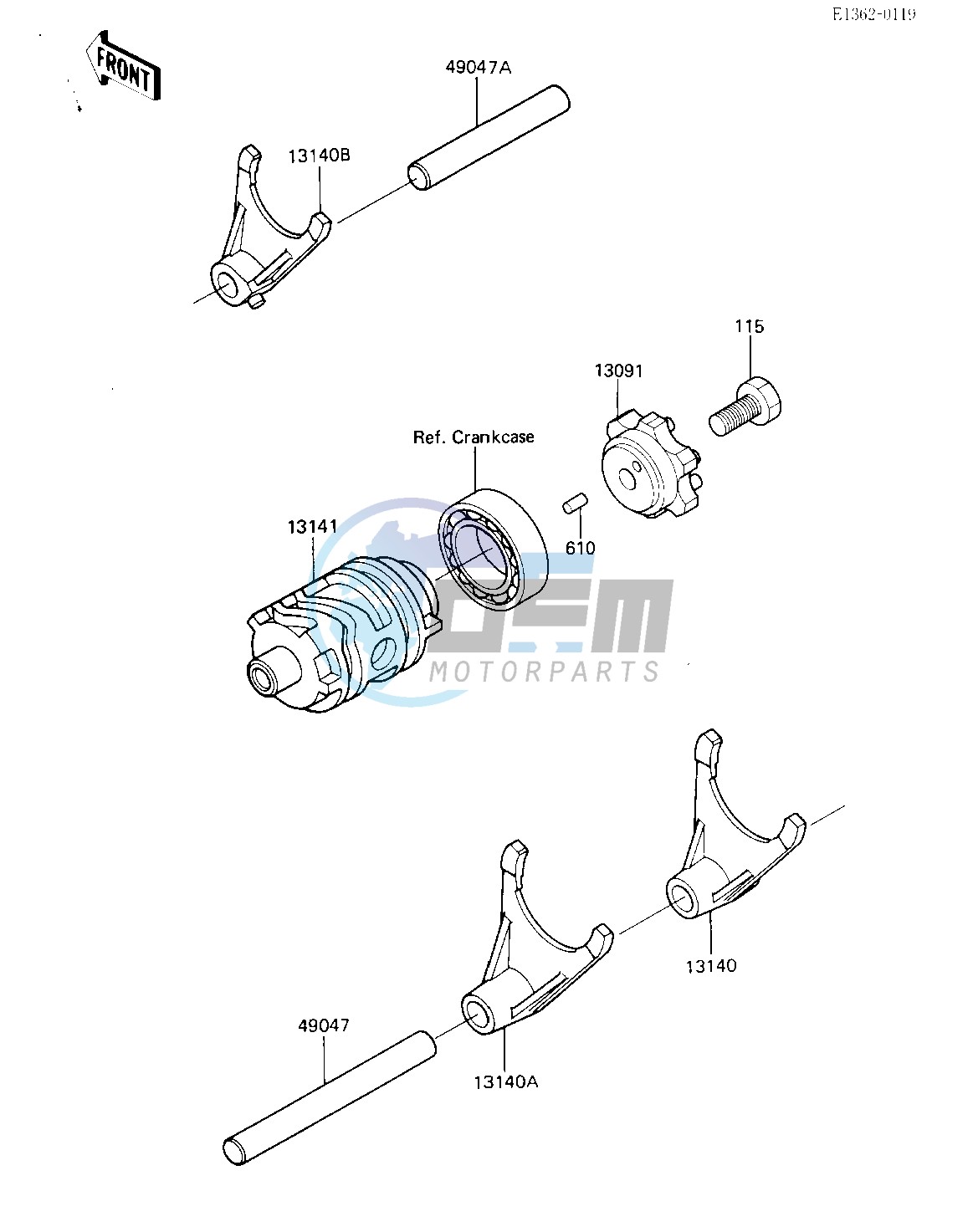 GEAR CHANGE DRUM & FORKS