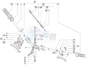 Zip 50 4T drawing Handlebars - Master cilinder