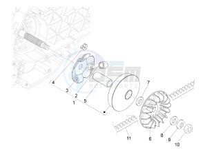 MP3 125 ibrido drawing Driving pulley