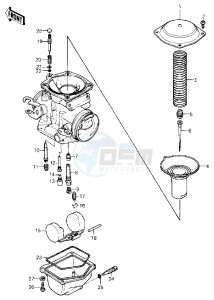 KZ 440 D [LTD BELT] (D1) [LTD BELT] drawing CARBURETOR PARTS -- 80 D1- -