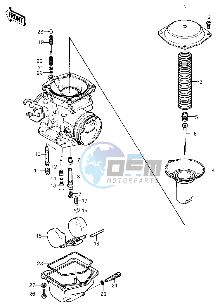 CARBURETOR PARTS -- 80 D1- -