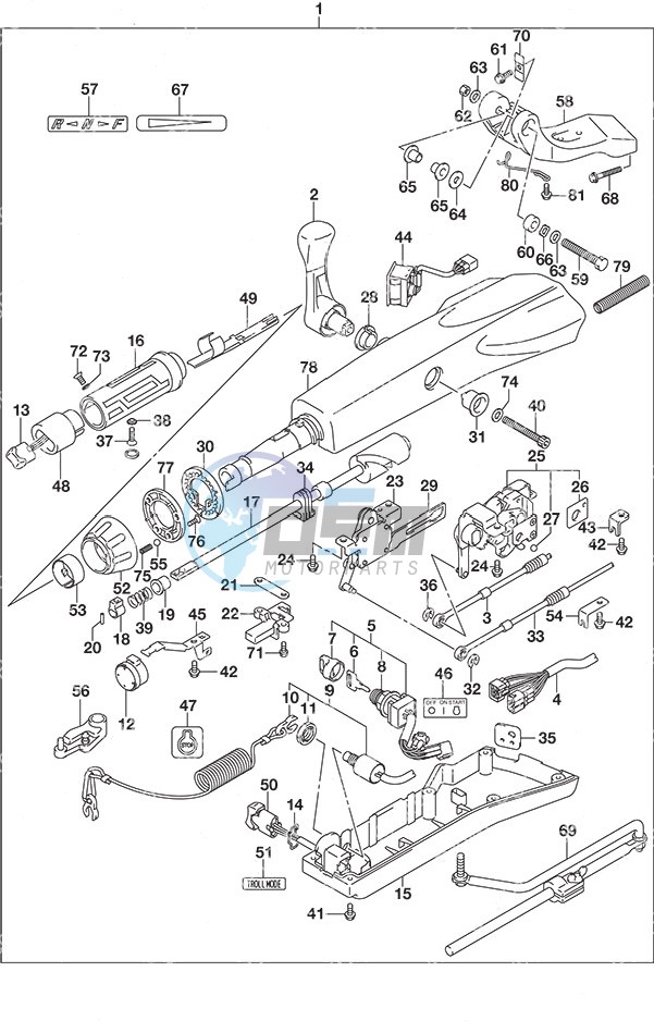 Tiller Handle High Thrust