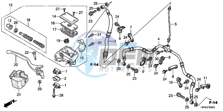 FR. BRAKE MASTER CYLINDER