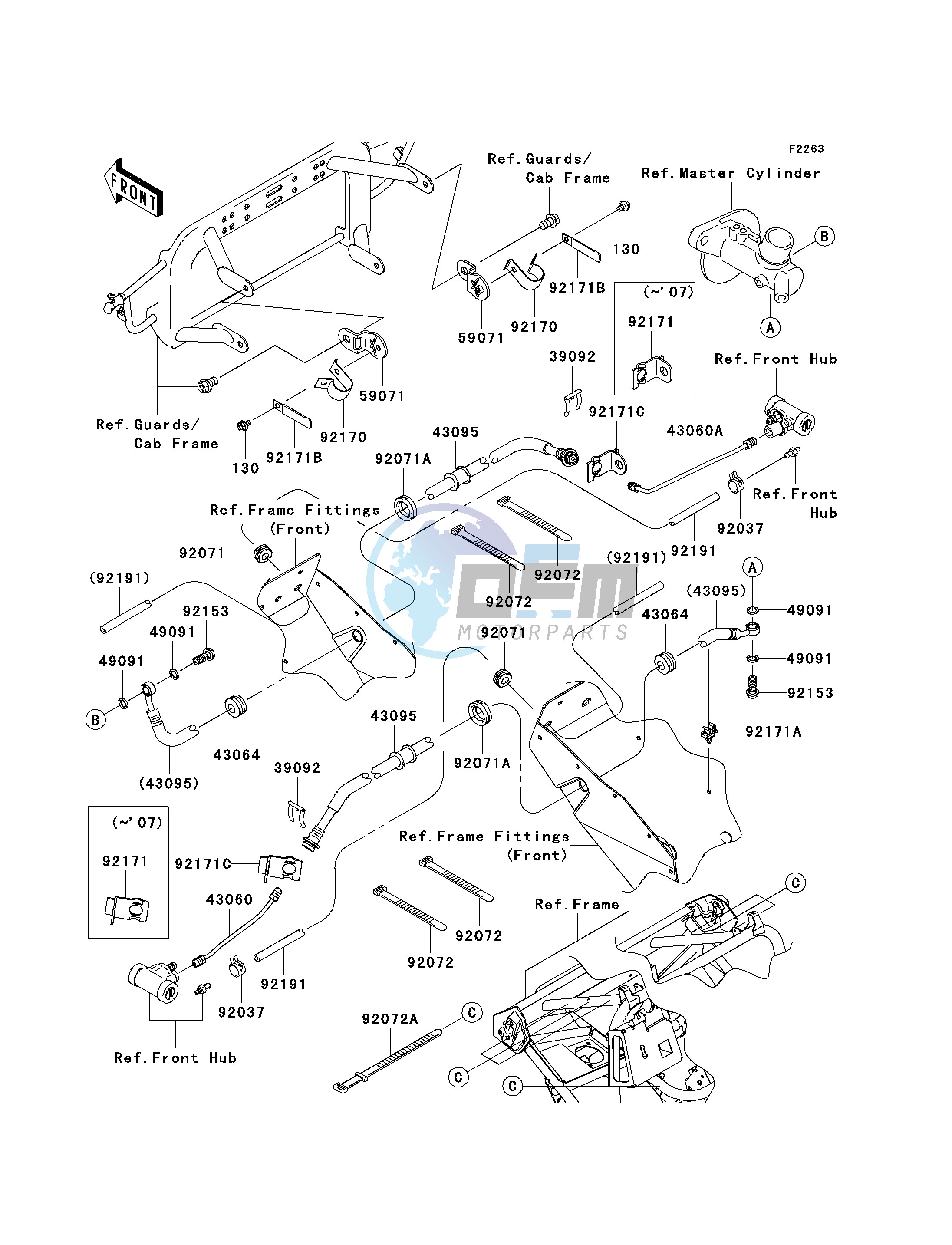 FRONT BRAKE PIPING