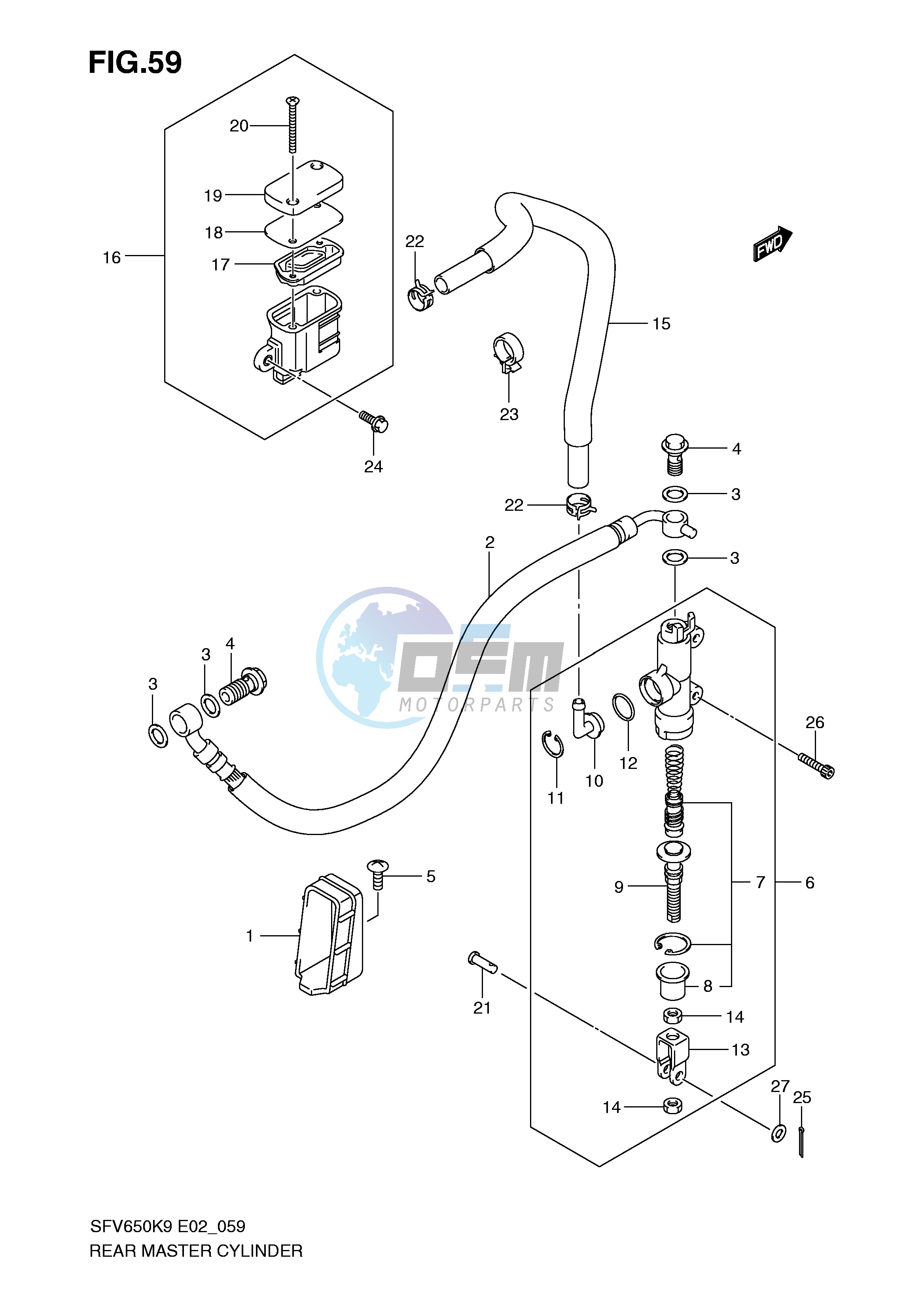 REAR MASTER CYLINDER (SFV650K9 UK9 L0 UL0)