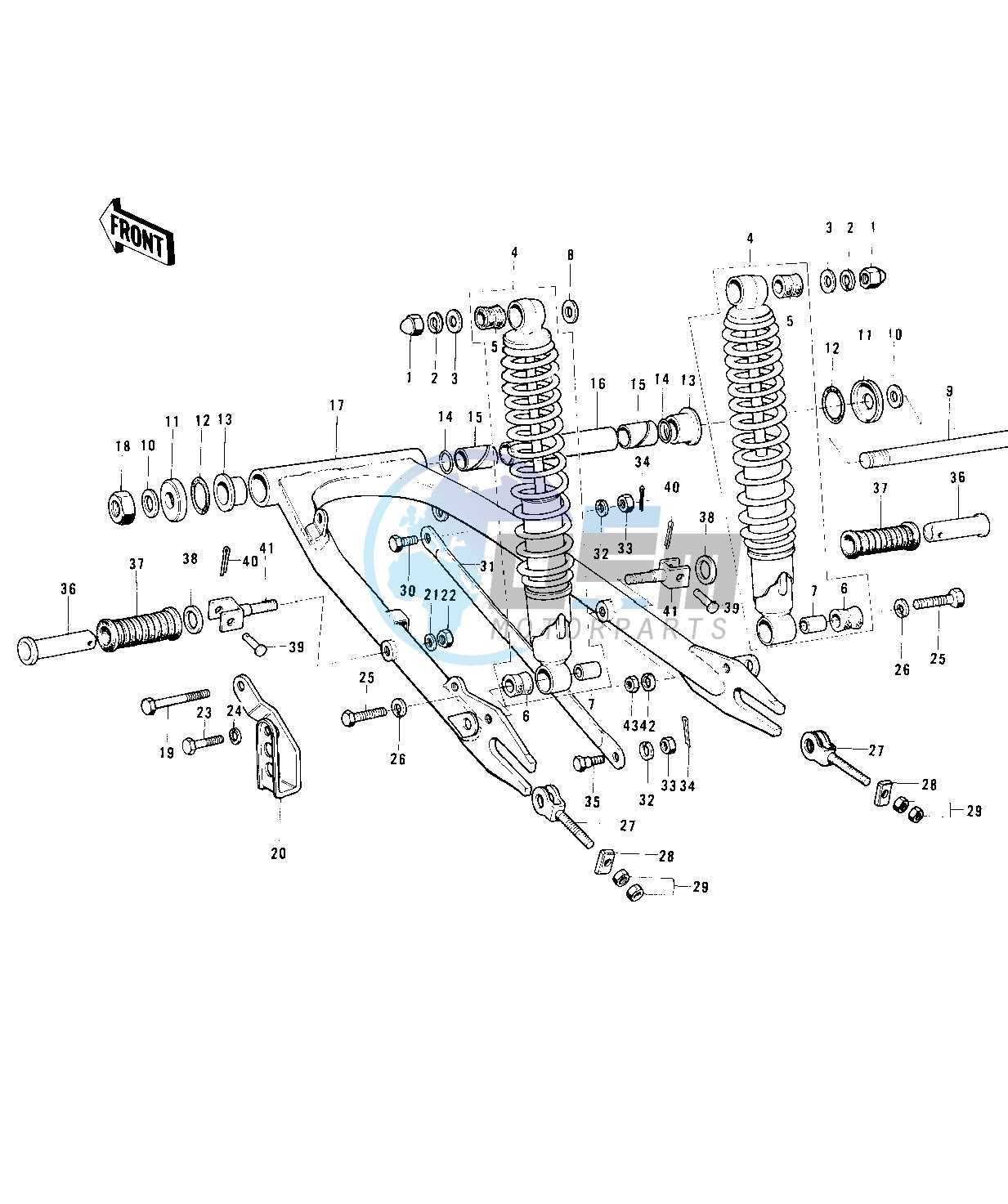 SWING ARM_SHOCK ABSORBERS -- 74-75- -