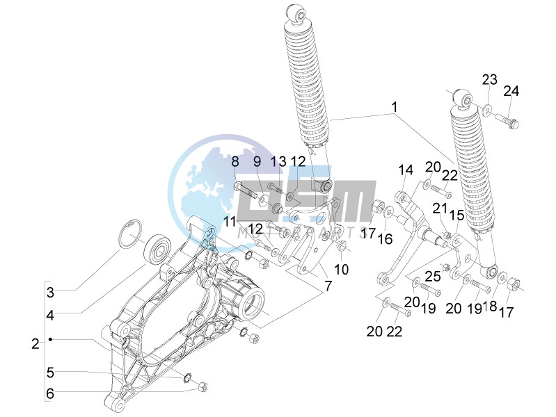 Rear suspension - Shock absorbers