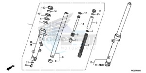 NC700SD NC700S Europe Direct - (ED) drawing FRONT FORK