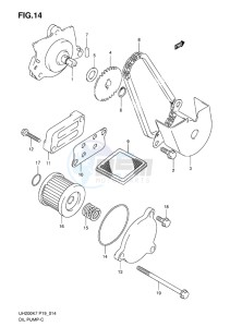 UH200G BURGMAN EU drawing OIL PUMP