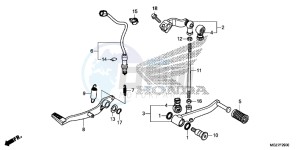 CB500XE CB500X ABS UK - (E) drawing PEDAL