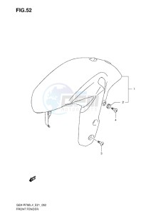 GSX-R750 drawing FRONT FENDER L4