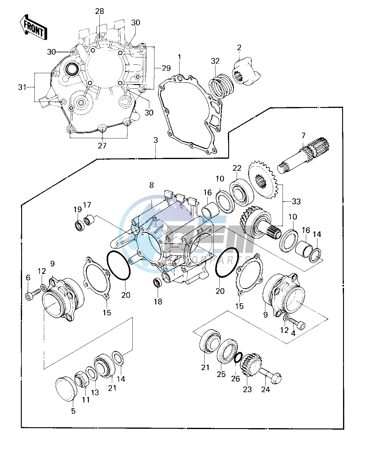 FRONT BEVEL GEARS