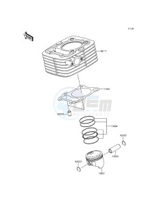 KLX125 KLX125CEF XX (EU ME A(FRICA) drawing Cylinder/Piston(s)