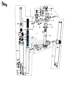 KX 125 (-A) drawing FRONT FORK