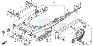 VT125C2 drawing SWINGARM