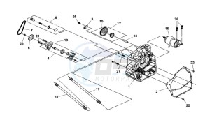 QUAD LANDER 300SL drawing CRANKCASE RIGHT