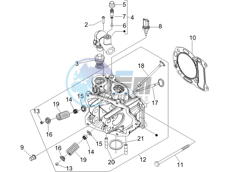 Cilinder head unit - Valve