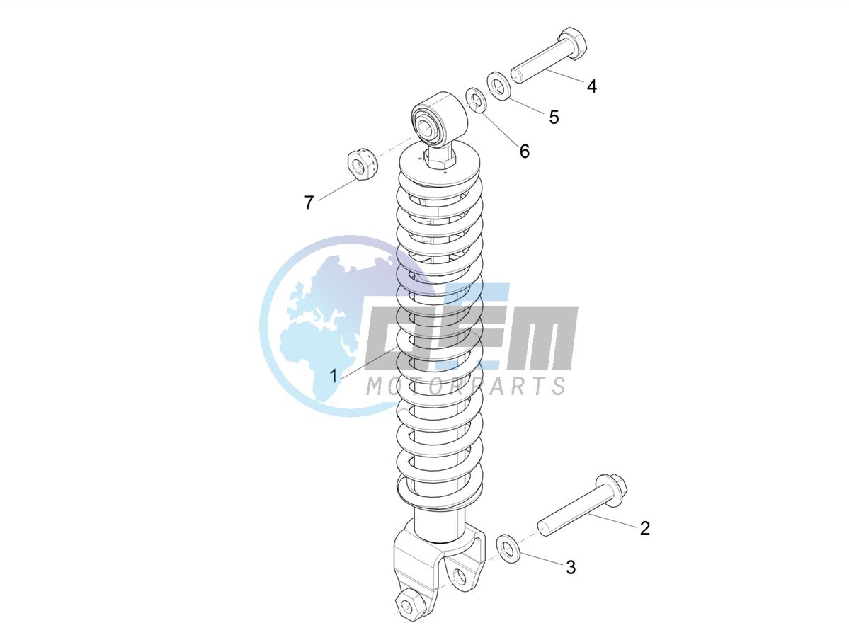 Rear suspension - Shock absorber/s