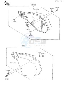 KX 250 G [KX250] (G1-G3) [KX250] drawing SIDE COVERS