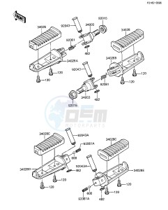 ZX 1100 A [GPZ] (A1-A2) [GPZ] drawing FOOTRESTS